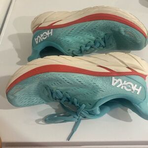 Hoka Clifton 8 Real Teal Aquarelle Running Sneaker women Sz 9,5